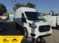 2021 (71 PLATE) FORD TRANSIT 350 LEADER L2 H3 PANEL VAN 240V CONVERTER EURO 6 ULEZ COMPLIANT 45K MILES ** NO VAT ** WET BELT WILL BE CHANGED **