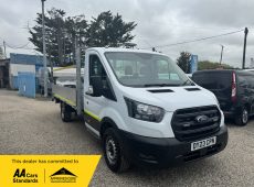 2023 (23 PLATE) FORD TRANSIT 350 LEADER ECOBLUE DROPSIDE/FLATBED SINGLE REAR WHEELS WITH TAIL LIFT * WET BELT WILL BE CHANGED *