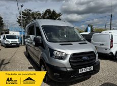 2024 (73 PLATE) FORD TRANSIT 350 TREND ECOBLUE L3 H2 CREW VAN 6 SEATS AIR CON FULL SERVICE HISTORY 37K MILES
