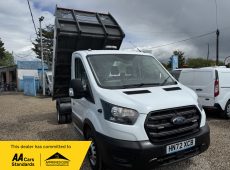 2022 (72 PLATE) FORD TRANSIT 350 LEADER SINGLE CAB TIPPER TWIN REAR WHEELS 39K MILES