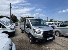 2022 (72 PLATE) FORD TRANSIT 350 LEADER ECOBLUE DROPSIDE/FLATBED WITH AIR CON & TAIL LIFT 61K MILES * WET BELT WILL BE CHANGED *
