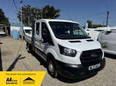 2022 (22 PLATE) FORD TRANSIT 350 LEADER ECOBLUE DOUBLE CAB DROPSIDE/FLATBED ** AIR CON **